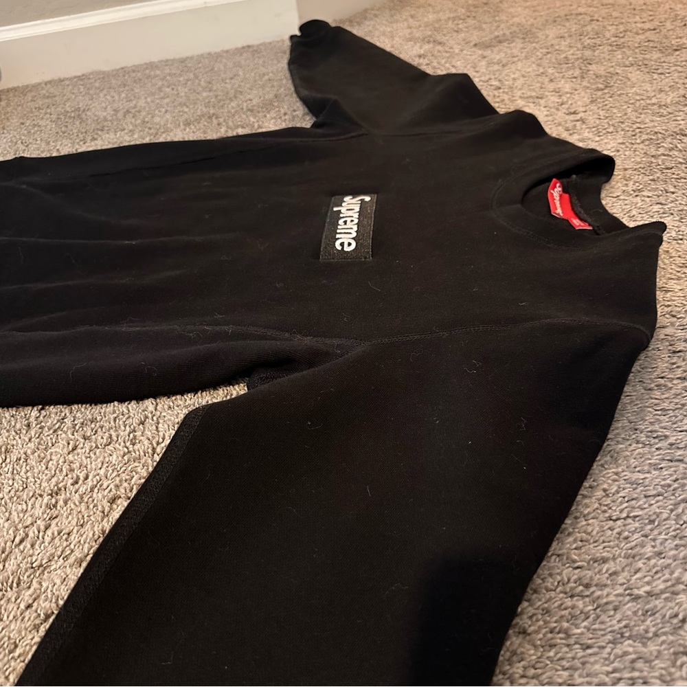 RARE 2016 Black on Black Supreme Box Logo Crewneck
